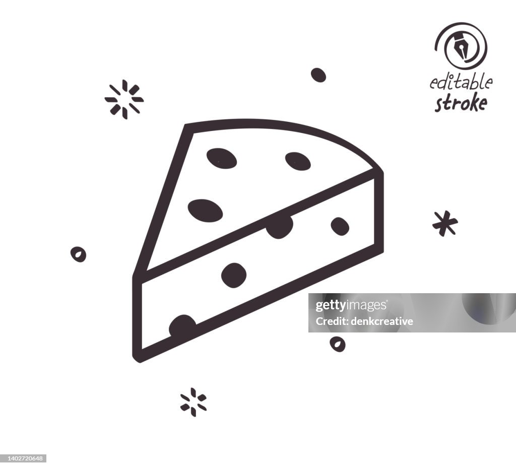 Playful Line Illustration for Processed Cheese