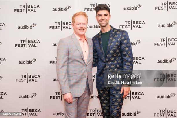 Jesse Tyler Ferguson and Justin Mikita attend the New York Premiere of “Gay Pride & Prejudice” at Cinepolis Chelsea on June 13, 2022 in New York City.