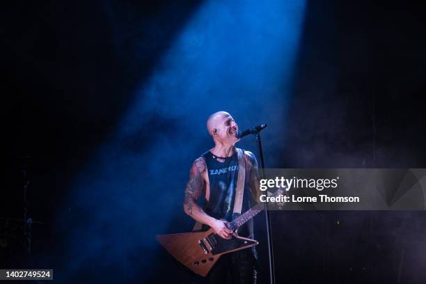 Chris Daughtry of Daughtry performs at Islington Assembly Hall on June 13, 2022 in London, England.