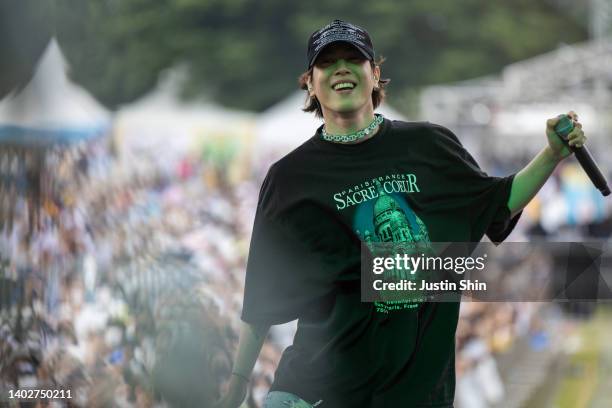 Former member of GOT7, now from AOMG performs on stage during 2022 Bluespring Festival on June 10, 2022 in Seoul, South Korea.