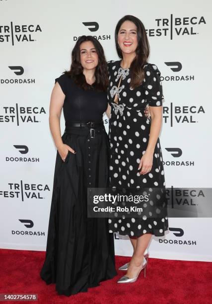 Abbi Jacobson and D’Arcy Carden attend the premiere of "A League Of Their Own" during the 2022 Tribeca Festival at SVA Theater on June 13, 2022 in...