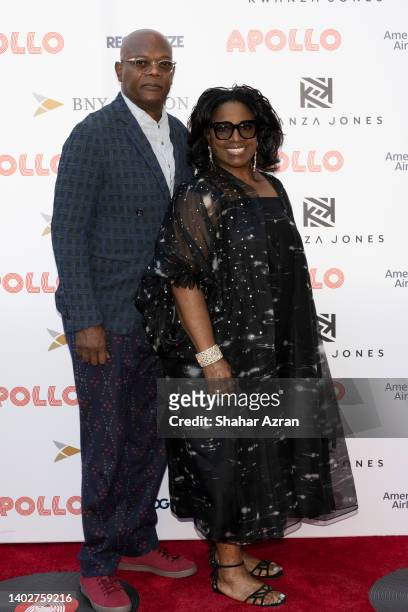 Samuel L. Jackson and LaTanya RIchardson Jackson attend Apollo Theater Spring Benefit at The Apollo Theater on June 13, 2022 in New York City.