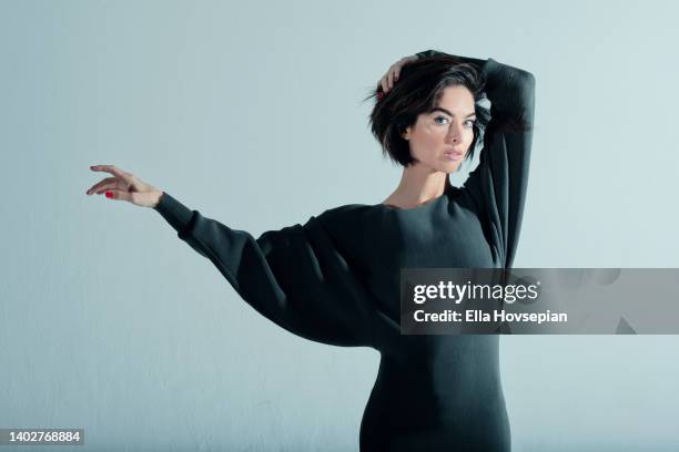 Actress Brooke Lyons poses during a photo shoot on June 13, 2022 in Los Angeles, California.