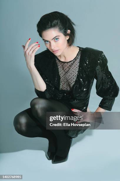 Actress Brooke Lyons poses during a photo shoot on June 13, 2022 in Los Angeles, California.