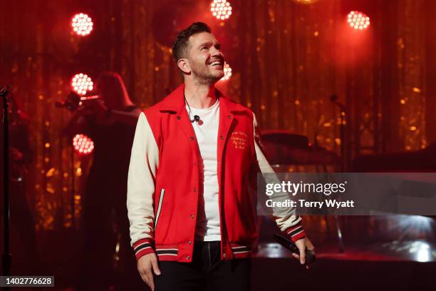 Singer-songwriter Andy Grammer performs at CMA Theater at the Country Music Hall of Fame and Museum on June 13, 2022 in Nashville, Tennessee.