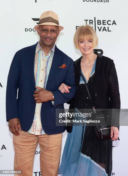 Ruben Santiago-Hudson and Jeannie Santiago attend the premiere of "Broadway Rising" during the 2022 Tribeca Festival at SVA Theatre on June 13, 2022...