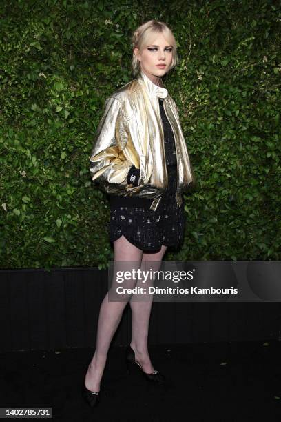 Lucy Boynton attends the CHANEL Tribeca Festival Artists Dinner at Balthazar on June 13, 2022 in New York City.