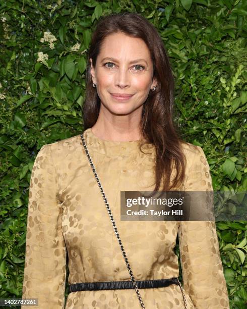 Christy Turlington attends the 2022 Tribeca Film Festival Chanel Arts Dinner at Balthazar on June 13, 2022 in New York City.