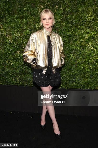 Lucy Boynton attends the 2022 Tribeca Film Festival Chanel Arts Dinner at Balthazar on June 13, 2022 in New York City.