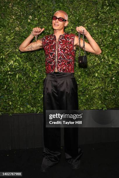 Evan Mock attends the 2022 Tribeca Film Festival Chanel Arts Dinner at Balthazar on June 13, 2022 in New York City.