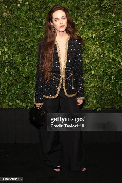 Hailey Gates attends the 2022 Tribeca Film Festival Chanel Arts Dinner at Balthazar on June 13, 2022 in New York City.