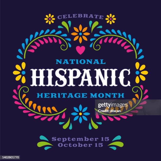 stockillustraties, clipart, cartoons en iconen met hispanic heritage month. - spaanse cultuur