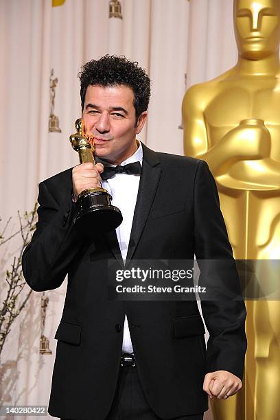 Ludovic Bource poses at the 84th Annual Academy Awards at Grauman's Chinese Theatre on February 26, 2012 in Hollywood, California.