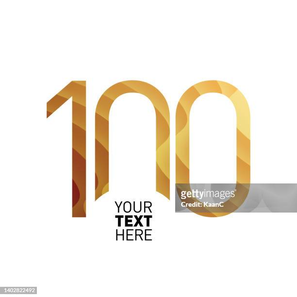 abstract number, anniversary logo template isolated, anniversary number, anniversary vector stock illustration - 100th anniversary stock illustrations