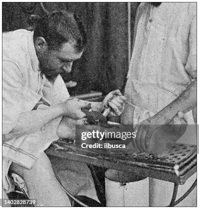 Antique photo: Surgery operation Antique photo: Surgery operation