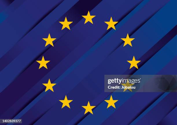 flag design european union concept background - european union flag stock illustrations