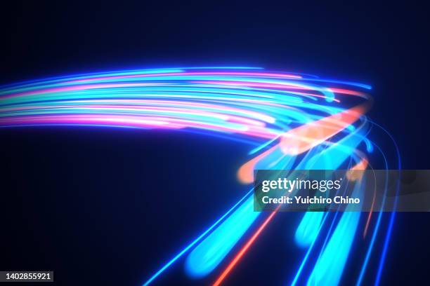 network speed - light trail imagens e fotografias de stock