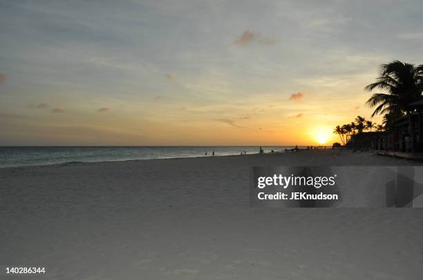 sunset on druif beach - druif 個照片及圖片檔