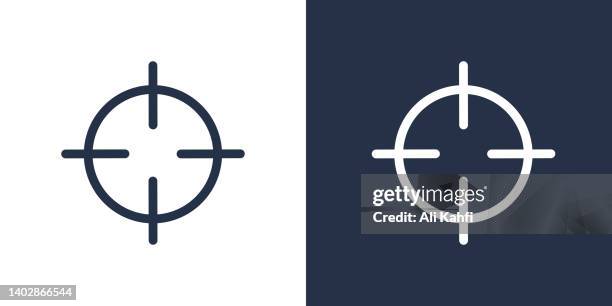 symbol "zielzeichen" - fadenkreuz stock-grafiken, -clipart, -cartoons und -symbole