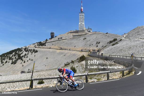 Valentin Madouas of France and Team Groupama - FDJ descending from the Mont Ventoux during the 4th Mont Ventoux Denivele Challenge 2022 a 153km one...