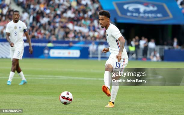 Boubacar Kamara of France during the UEFA Nations League League A Group 1 match between France and Croatia at Stade de France on June 13, 2022 in...