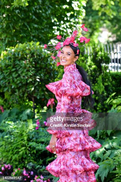 Maya Jama attends Royal Ascot 2022 at Ascot Racecourse on June 18, 2022 in Ascot, England.