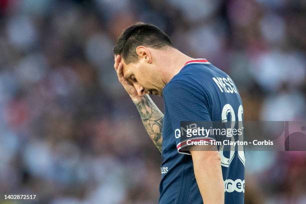 May 21: Lionel Messi of Paris Saint-Germain during the Paris Saint-Germain Vs Metz, French Ligue 1 regular season match at Parc des Princes on May...