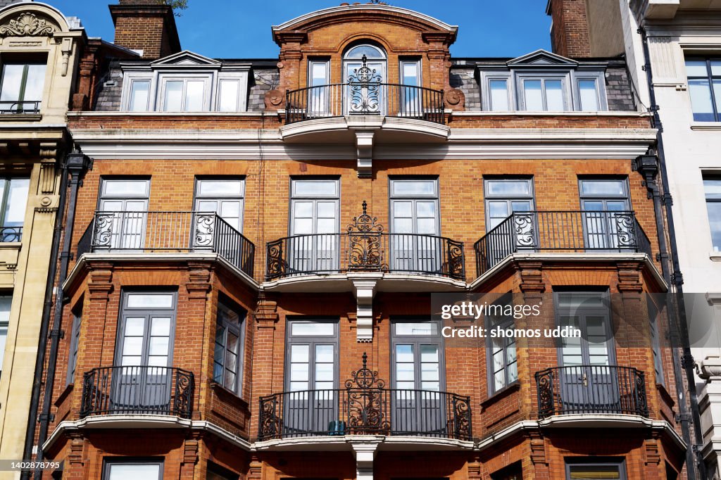 Luxury townhouses in London Marylebone district