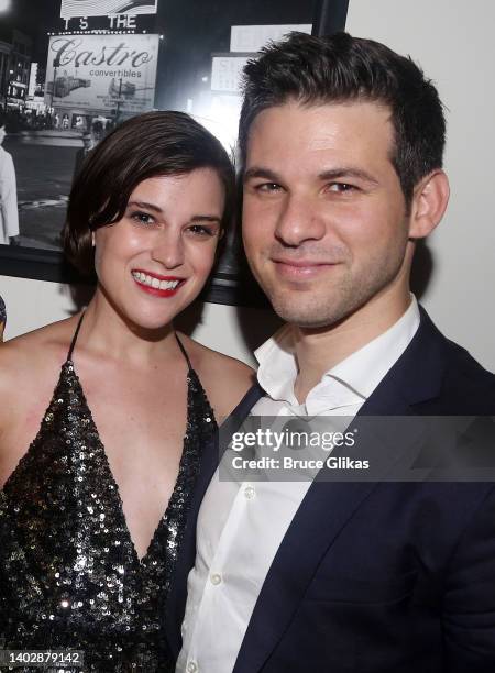 Alexandra Socha and Etai Benson pose at the House of Suntory Hosts the 2022 Tony Awards After, After Party at Pebble Bar on June 12, 2022 in New York...