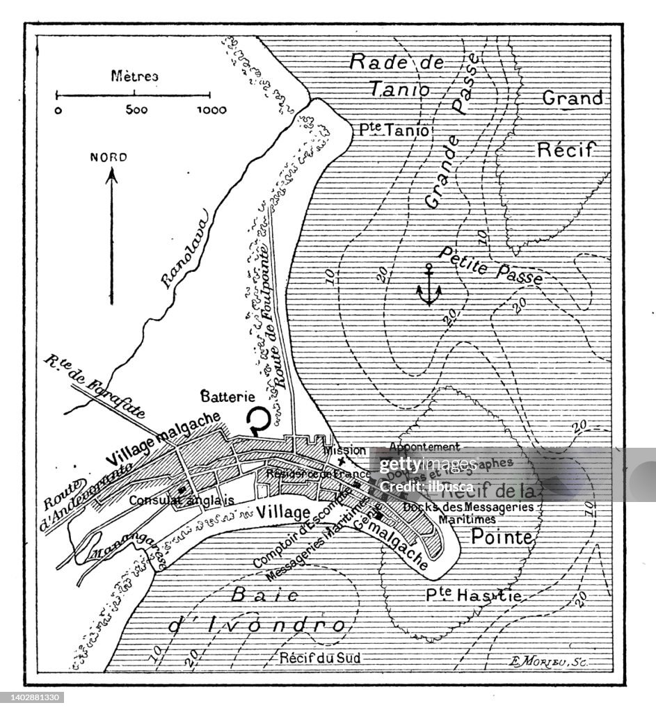 Antique Illustration Toamasina Madagascar Map High Res Vector Graphic antique-illustration-toamasina-madagascar-map-high-res-vector-graphic