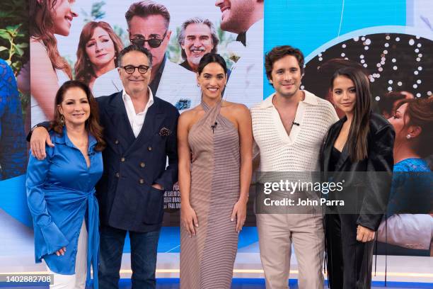 Gloria Estefan, Andy Garcia, Adria Arjona, Diego Boneta and Isabela Merced visit "Despierta America" at Univision Studios to promote Father Of The...