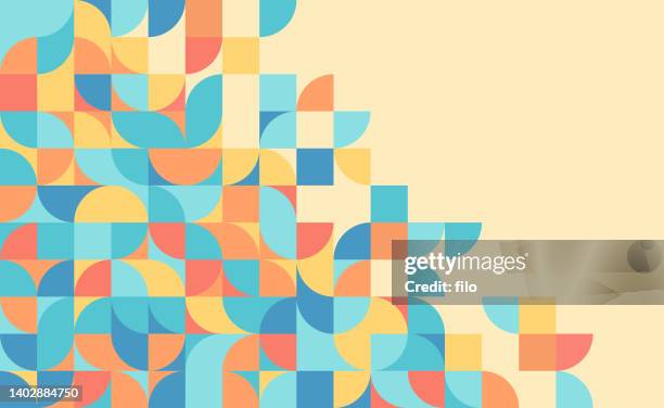 stockillustraties, clipart, cartoons en iconen met abstract shapes landing page background - geometrische pattern