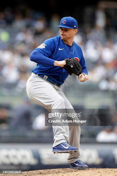 Sean Newcomb of the Chicago Cubs pitches against the New York Yankees during the seventh inning at Yankee Stadium on June 12, 2022 in New York City.