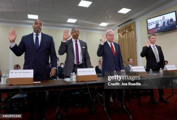 Kevin Chambers, Director for COVID-19 Fraud Enforcement, Department of Justice; Hannibal "Mike" Ware, Inspector General, Small Business...