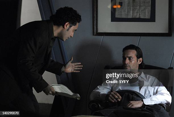 Channel -- "Occupation/Precipice" Episode 301 & 302 -- Air Date -- Pictured: Alessandro Juliani as Lieutenant Felix Gaeta, James Callis as President...