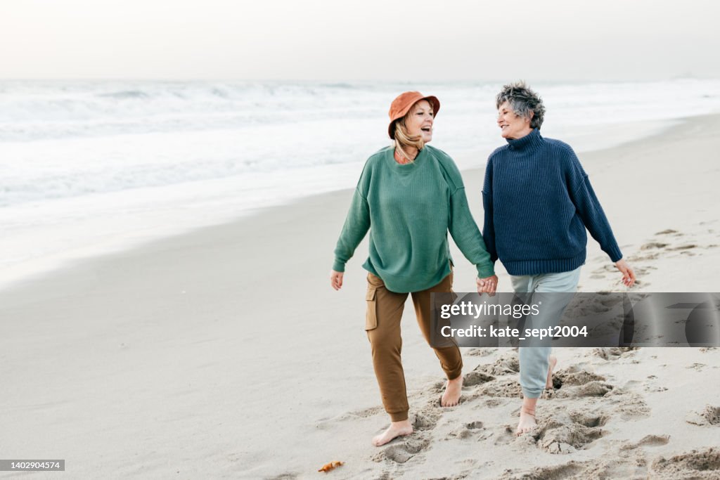 Senior couple on the beach