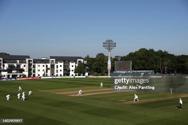 General view of play during the LV= Insurance County Championship match between Kent and Gloucestershire at The Spitfire Ground on June 14, 2022 in...