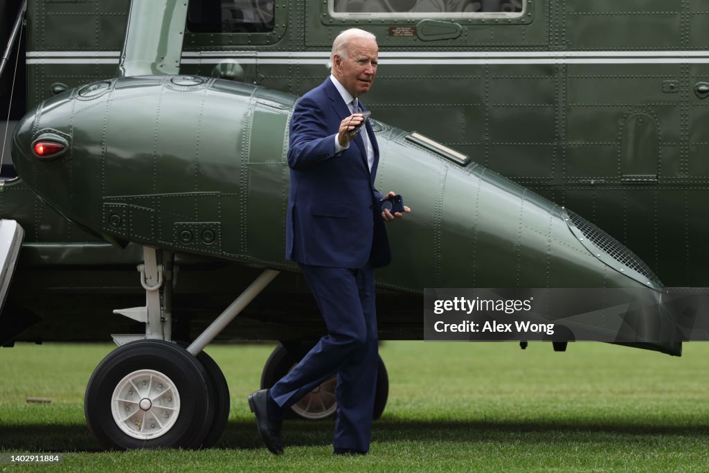 President Biden Returns To The White House From Philadelphia