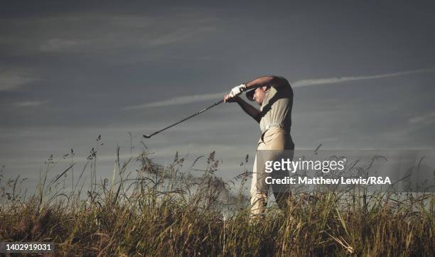 Matt Roberts of Royal Porthcawlplays out of the rough on the 15th hole during day two of the R&A Amateur Championship at Royal Lytham & St. Annes on...
