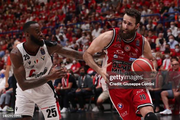 Luigi Datome of AX Armani Exchange Olimpia Milano in action during the LBA Lega Basket Serie A Playoffs Final Game Four match between AX Armani...