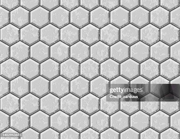 seamless honeycomb grunge pattern - damaged shingles stock illustrations