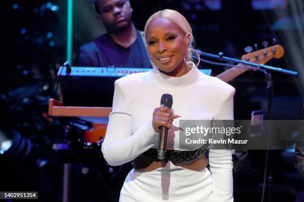 Mary J. Blige performs the 2022 TIME100 Gala on June 08, 2022 in New York City.