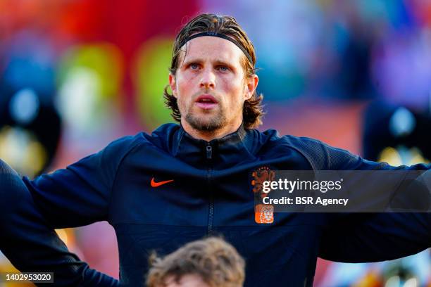 Hans Hateboer of the Netherlands during the UEFA Nations League A Group 4 match between the Netherlands and Wales at the Stadion Feyenoord on June...