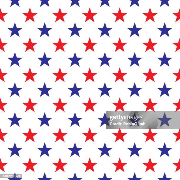 patriotic stars seamless pattern - star pattern stock illustrations