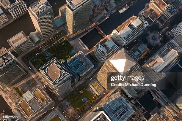 london aerial - canary wharf bildbanksfoton och bilder