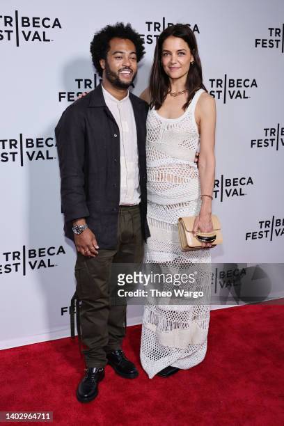 Bobby Wooten III and Katie Holmes attend "Alone Together" premiere during the 2022 Tribeca Festivalat SVA Theater on June 14, 2022 in New York City.