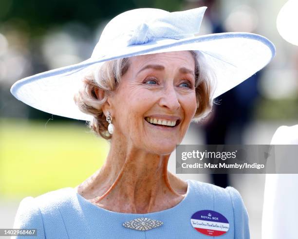 Penelope Knatchbull, Countess Mountbatten of Burma attends day 1 of Royal Ascot at Ascot Racecourse on June 14, 2022 in Ascot, England.