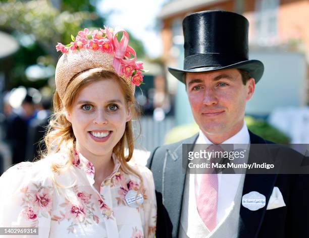 Princess Beatrice and Edoardo Mapelli Mozzi attend day 1 of Royal Ascot at Ascot Racecourse on June 14, 2022 in Ascot, England.