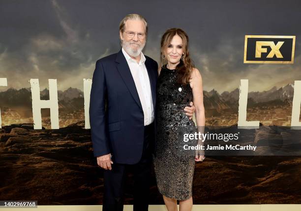 Jeff Bridges and Amy Brenneman attend The Old Man" Season 1 NYC Tastemaker Event at MOMA on June 14, 2022 in New York City.