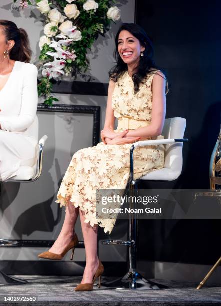 Huma Abedin speaks at Forbes' Queens Of Culture: Legends Of Business at Forbes on Fifth on June 14, 2022 in New York City.